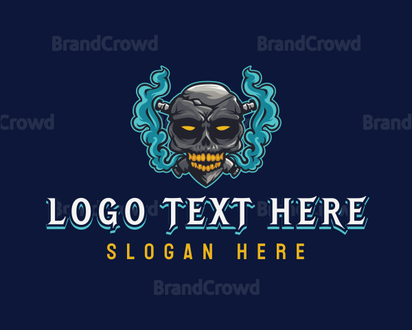 Vaping Skull Gamer Logo