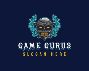 Vaping Skull Gamer logo design