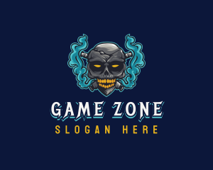 Vaping Skull Gamer logo design