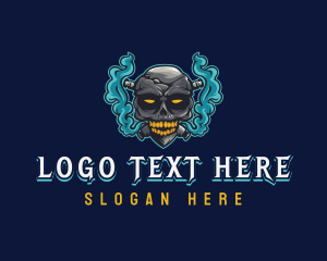 Vaping Skull Gamer Logo