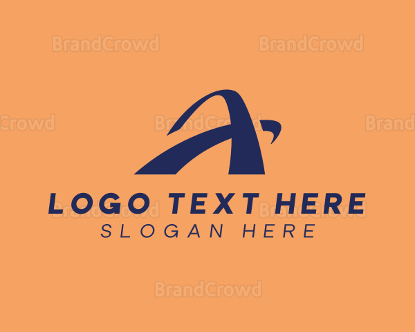 Swoosh Business Letter A Logo