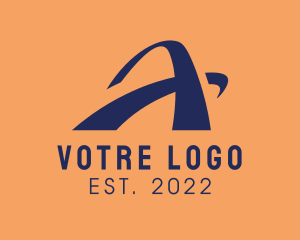 Customer Service - Swoosh Letter A logo design