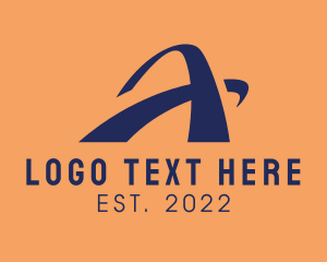 Science - Swoosh Letter A logo design
