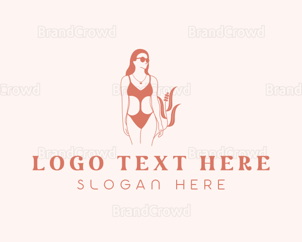 Sexy Swimsuit Model Logo