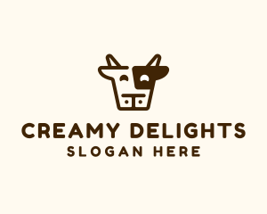 Dairy - Dairy Cow Head logo design