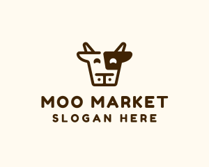 Cow - Dairy Cow Head logo design