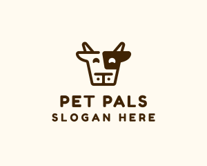 Dairy Cow Head logo design