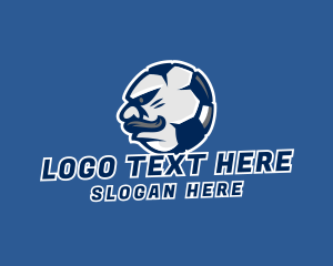 Soccer Team - Soccer Ball Mustache logo design