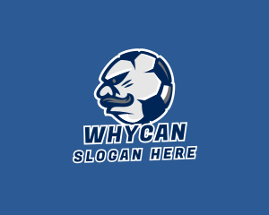 League - Soccer Ball Mustache logo design