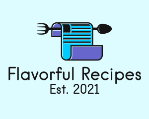 Cookbook - Paper Recipe Kitchenware logo design