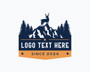 Exploration - Forest Mountain Stag logo design