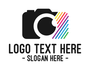 Lens - Multicolor Optical Camera logo design