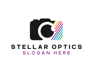 Multicolor Optical Camera  logo design