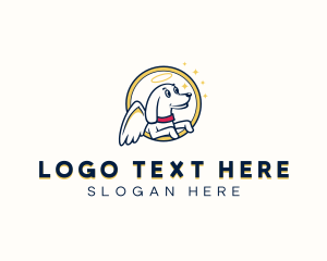 Halo - Angel Dog Vet logo design