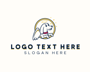 Halo - Angel Dog Vet logo design