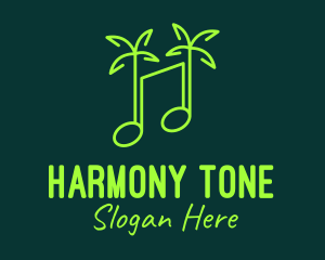 Tone - Neon Tropical Music logo design