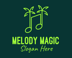 Song - Neon Tropical Music logo design
