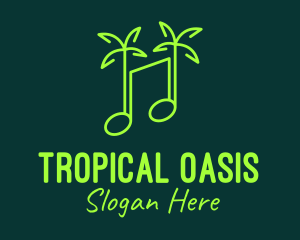 Tropical - Neon Tropical Music logo design