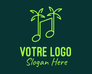 Tourism - Neon Tropical Music logo design