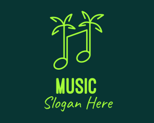 Neon Tropical Music logo design