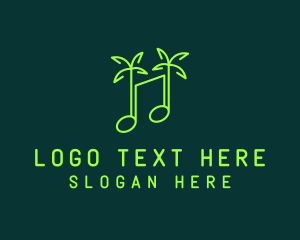 Neon Tropical Music logo design