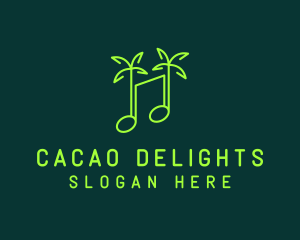 Neon Tropical Music logo design