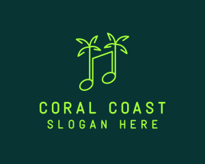 Neon Tropical Music logo design