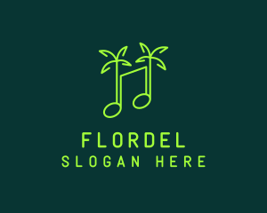 Neon Tropical Music logo design