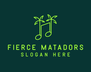 Neon Tropical Music logo design