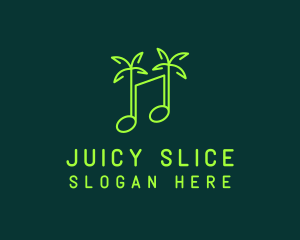 Neon Tropical Music logo design