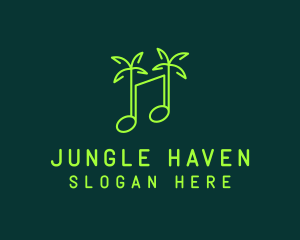 Neon Tropical Music logo design