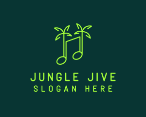 Neon Tropical Music logo design