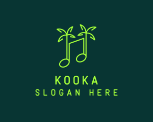 Neon Tropical Music logo design