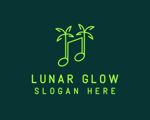 Neon Tropical Music logo design