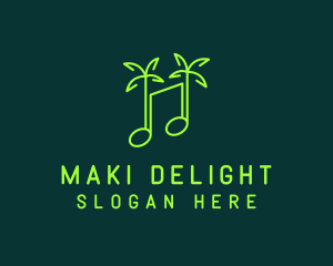 Neon Tropical Music logo design