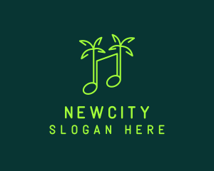 Neon Tropical Music logo design