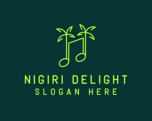 Neon Tropical Music logo design