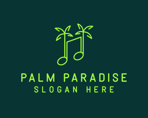 Neon Tropical Music logo design