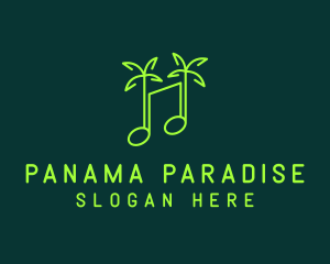 Neon Tropical Music logo design