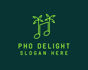 Neon Tropical Music logo design