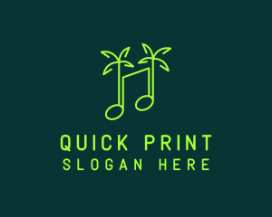 Neon Tropical Music logo design