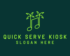 Neon Tropical Music logo design