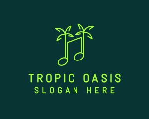 Neon Tropical Music logo design