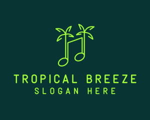 Neon Tropical Music logo design