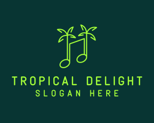 Neon Tropical Music logo design