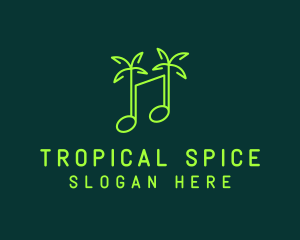 Neon Tropical Music logo design