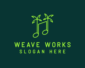 Neon Tropical Music logo design