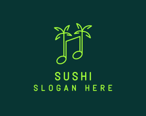 Neon Tropical Music logo design