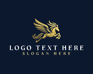 Luxury Flying Pegasus Logo