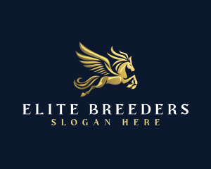 Luxury Flying Pegasus logo design